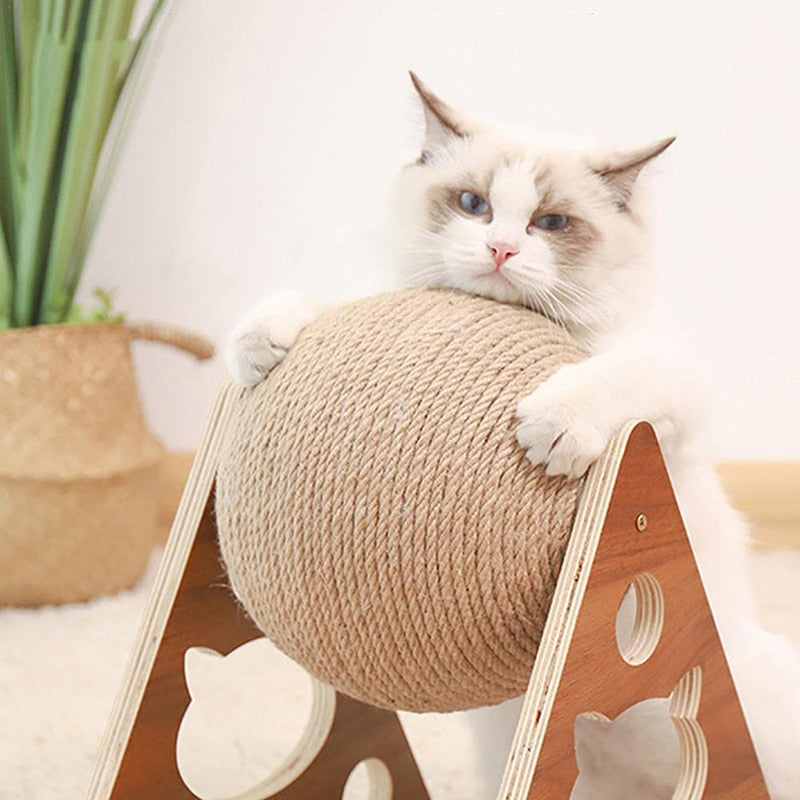 AlphaPick Cat Scratcher Toy, Natural Sisal Cat Scratching Ball