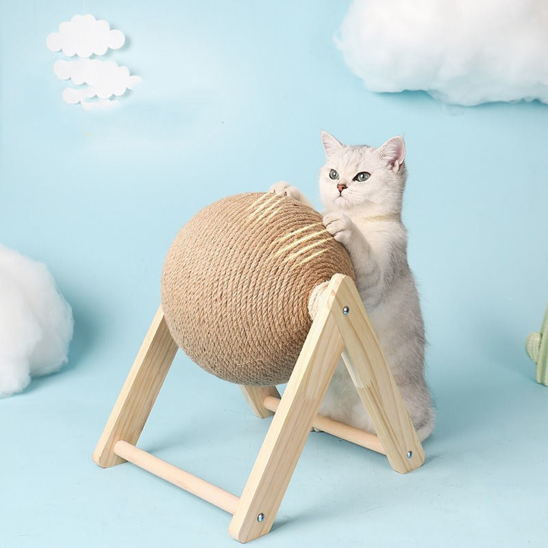 Alphapick Cat Scratcher Toy, Natural Sisal Cat Scratching Ball