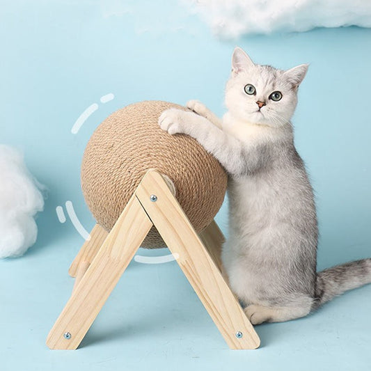 Alphapick Cat Scratcher Toy, Natural Sisal Cat Scratching Ball