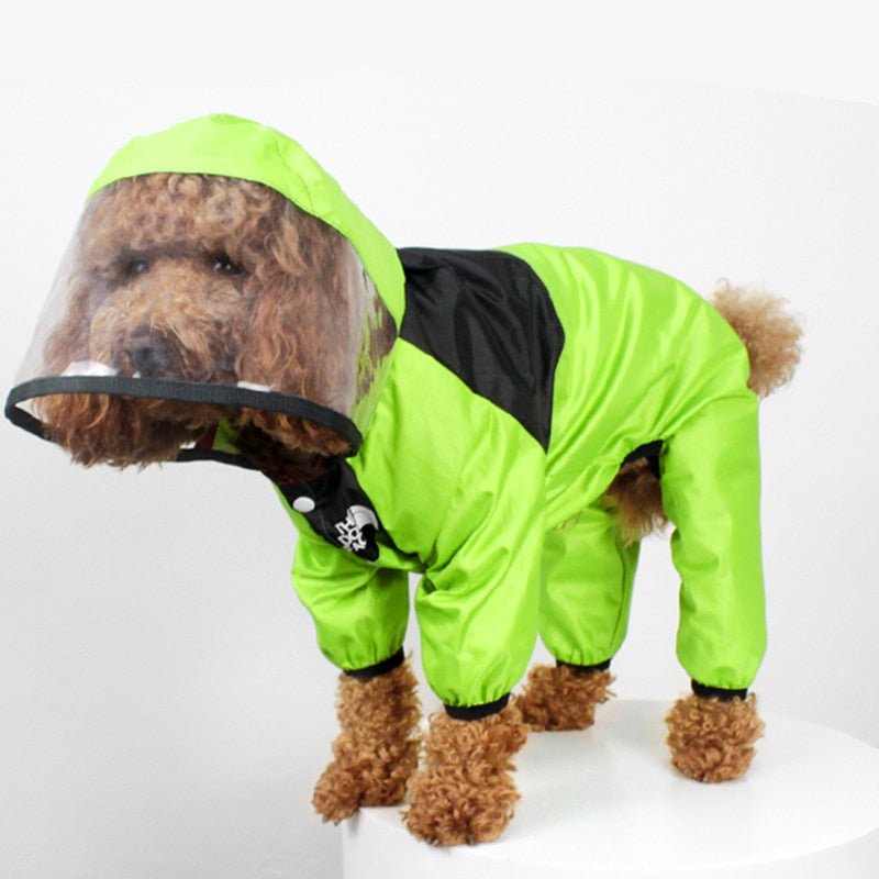 AlphaPick  Dog Raincoat Transparent Hooded Jumpsuit Dogs Waterproof Coat