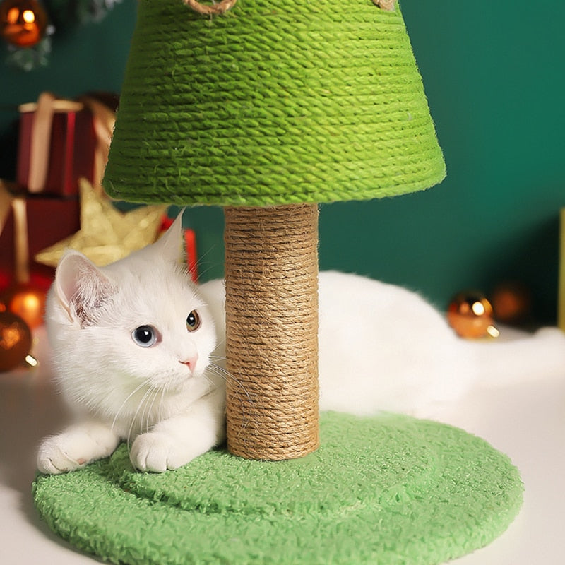 Alphapick Christmas Tree Cat Climbing Frame Sisal Cat Scratcher