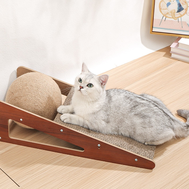 Alphapick Cat Scratcher Cat Bed Interactive Scratcher Cat Toy,Cat Scratcher Cardboard with Balls