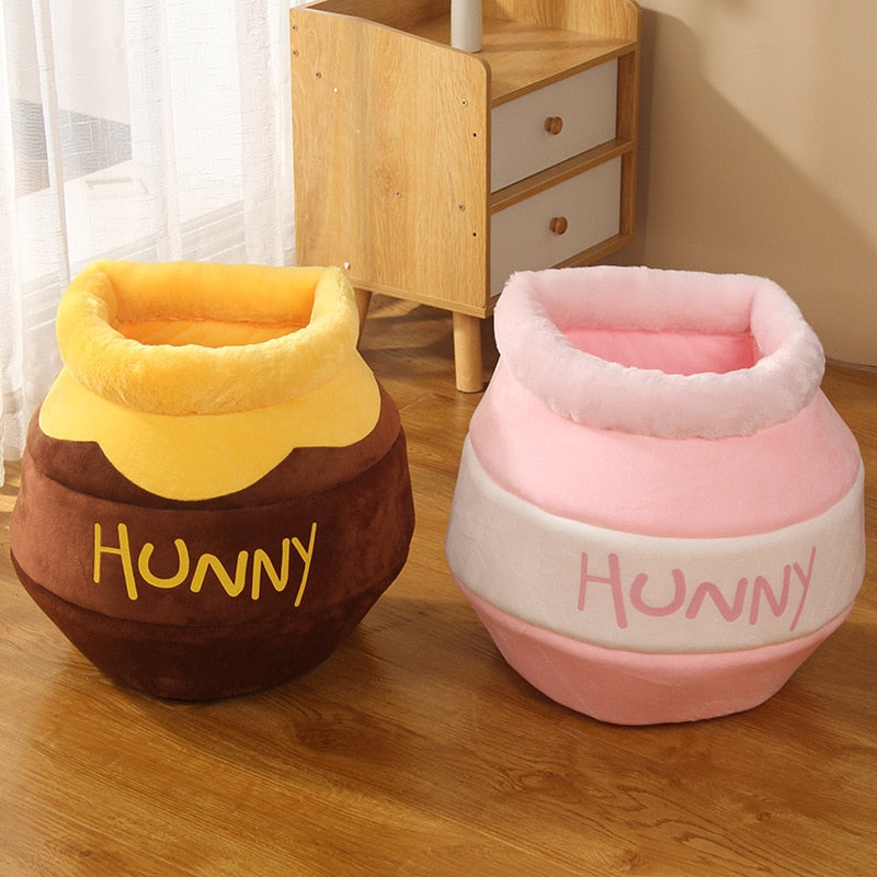 AlphaPick Cat Bed Cushion Basket Honey Jar Shape Pets Product