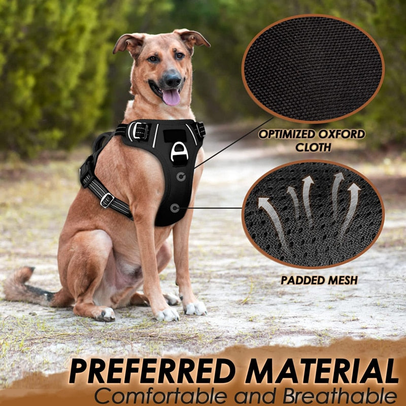 AlphaPick No Pull Dog Harness No Choke Easy Control Handle Reflective