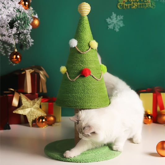 Alphapick Christmas Tree Cat Climbing Frame Sisal Cat Scratcher